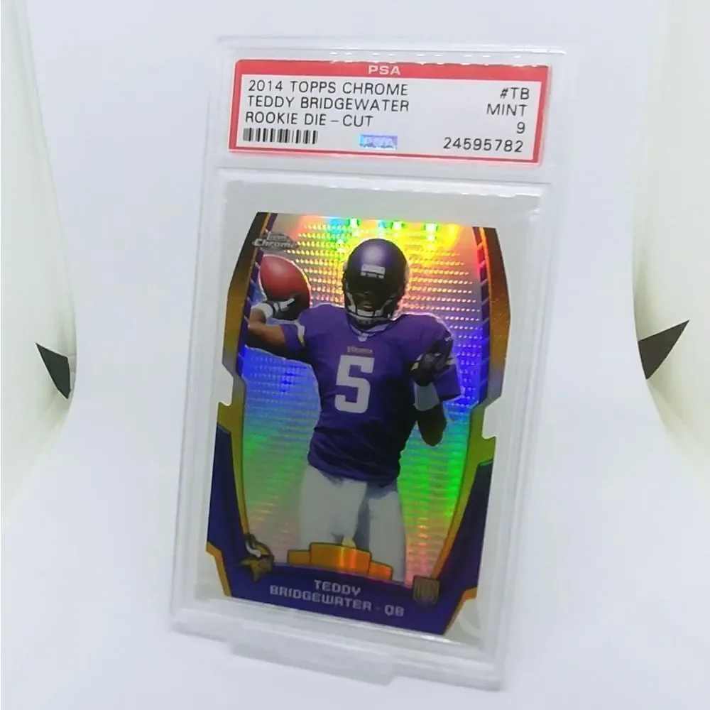 2014 TOPPS CHROME TEDDY BRIDGEWATER ROOKIE DIE-CUT PSA 9